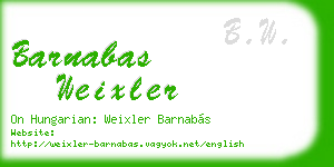 barnabas weixler business card