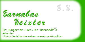 barnabas weixler business card